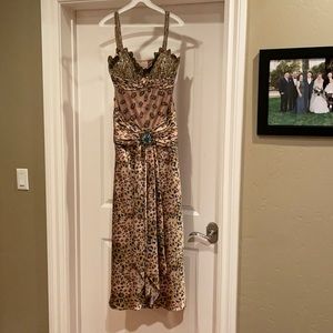 Leopard print evening gown